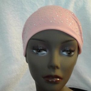 Peach color headband with sparkles